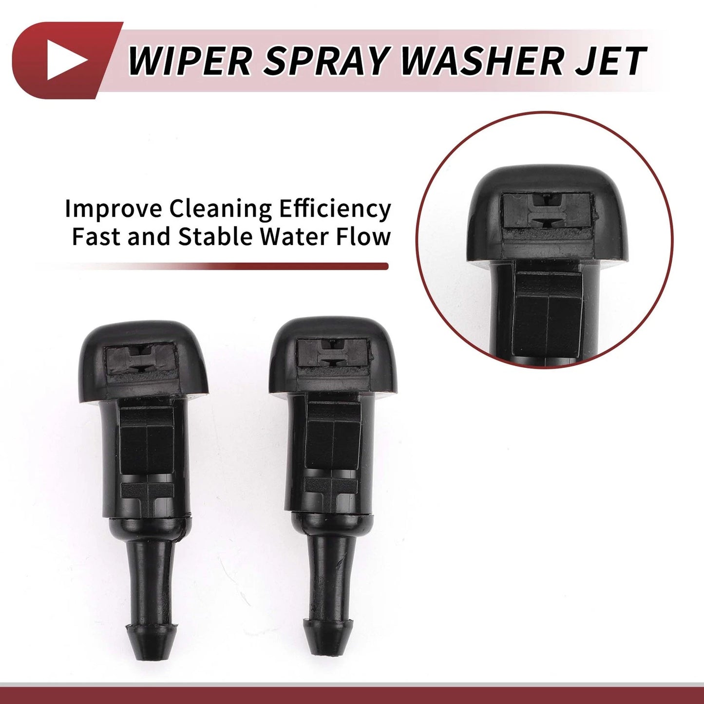 2X Windshield Washer Nozzle for Chevrolet Silverado 1500 Suburban (No.23181646)