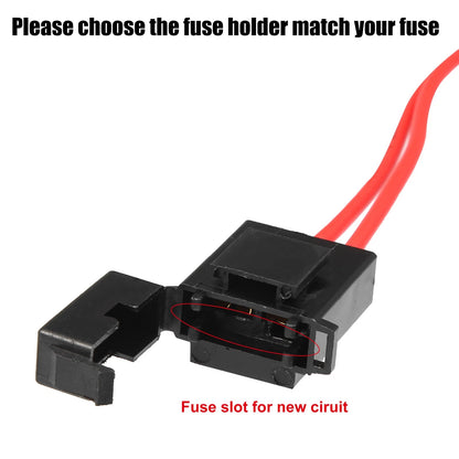 32V Mini Fuse Adapter Tap Kit w/  30A Blade Fuses for Cars