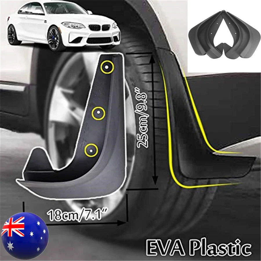 4x Universal Mud Flaps Splash Guards for Car Front & Rear AU