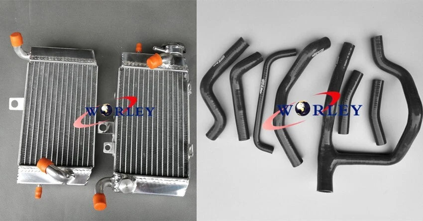 Aluminum Radiator + Black Silicone Hose for Honda XRV750 (1990–2003)