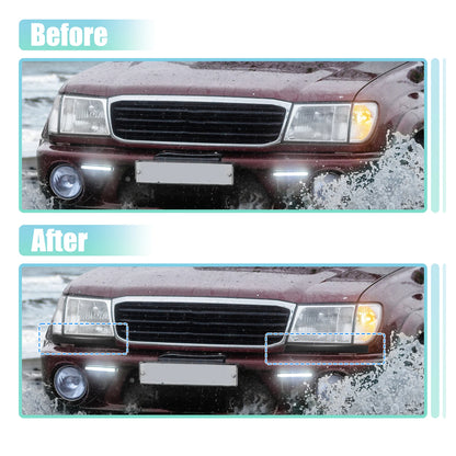 Pair Front Headlight Bumper Grille Filler for Toyota  52513-35040 52512-35040