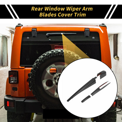 Set of 2 Rear Window Wiper Arm Blades Cover for Jeep Wrangler