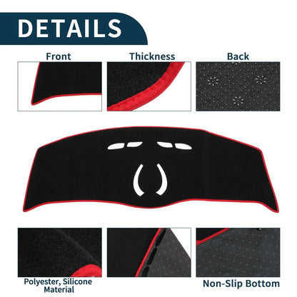 Dash Cover Mat for BMW Mini Cooper Black Red (2014 - 2024)