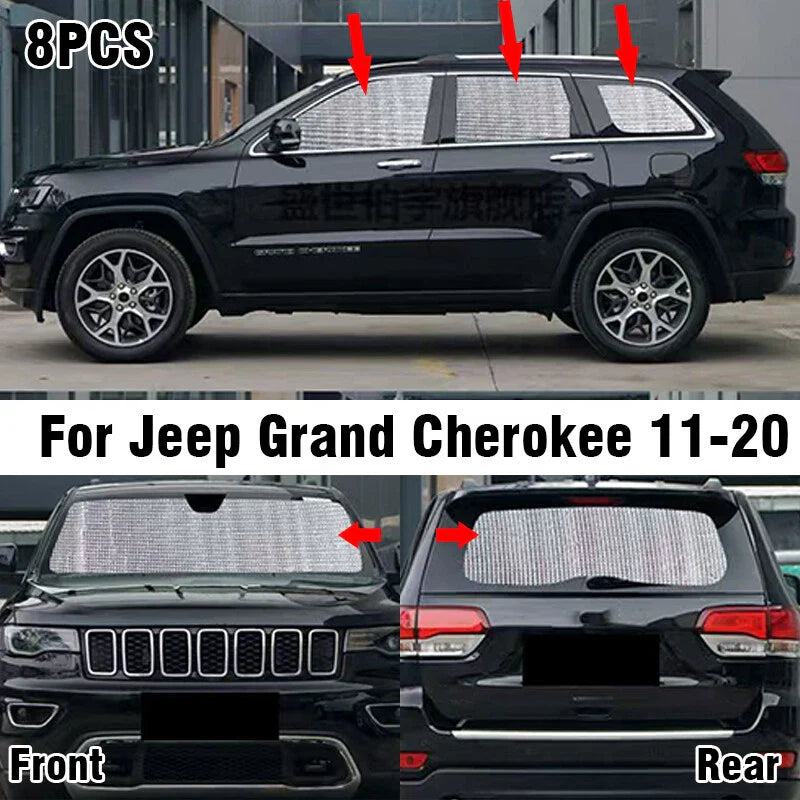 Front Side Rear Window Sunshade for Jeep Grand Cherokee (2011–2020)