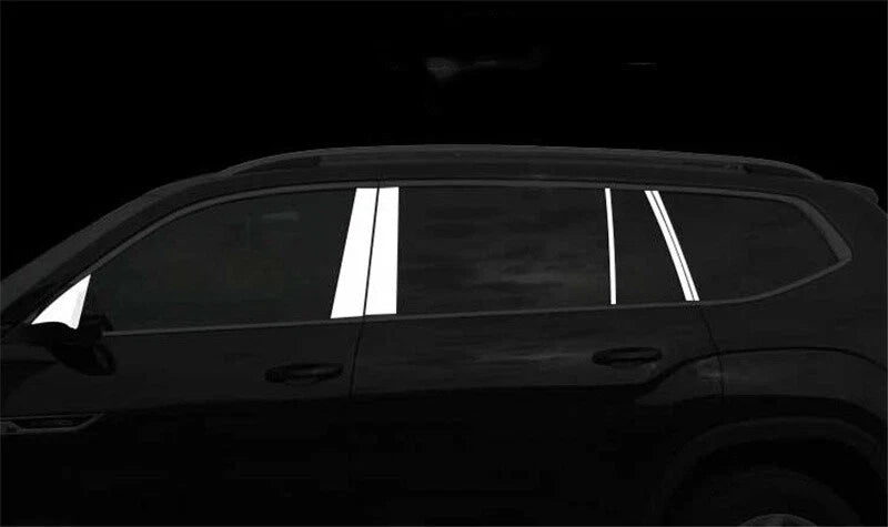 12Pcs Stainless Door Pillar Trim Cover for Volkswagen Atlas (2018–2021)