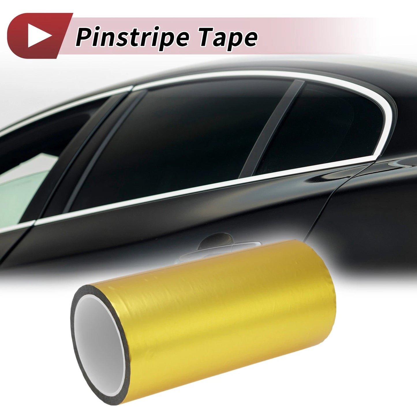 Pinstripe Tape 200mmx50m for Car Motorcycle Boat Matte Gold Tone (1 Pcs)