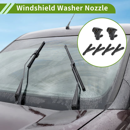 Set of 1 Windshield Washer Nozzle with Hose Connector for Hyundai  No. 986302E100
