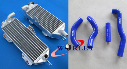 Aluminum Radiator with Red Silicone Hose for Kawasaki KX250 (1988–1989)