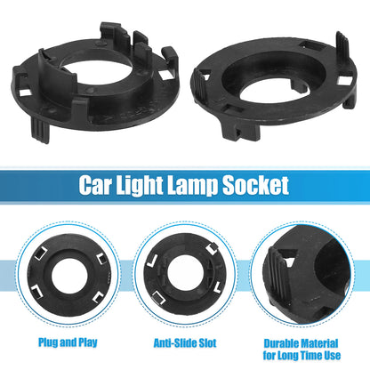 2X H7 LED Headlight Bulb Retainers for Hyundai Mistra (2017)