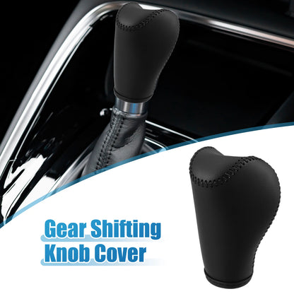 Gear Shifting Knob Cover for Jeep Cherokee (2014) PU Leather Black