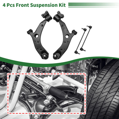 Set of 4 Front Lower Control Arms for Mazda 3 (2004–2009) No.K620040/K620041/K80235