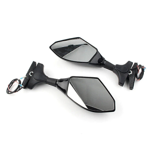 LED Turn Signal Rearview Mirrors for Honda Kawasaki Yamaha YZF R6S (2006-2016)