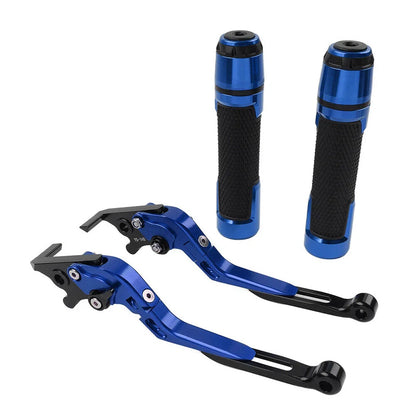 Blue Extendable Brake Clutch Levers Grips Set for BMW G310R G310GS (2017-2023)