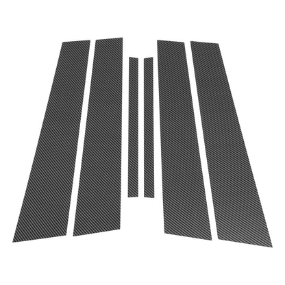 6 Pcs Door Pillar Window Trim for Nissan Maxima (2016–2023) Carbon Fiber