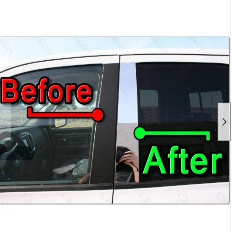 Chrome Window Trim Cover Pillar Post Decor 4Pcs for Toyota Tacoma (2016-2024)