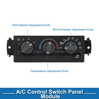 HVAC A/C Heater Climate Control Panel for Chevrolet Blazer GMC (1998–2005)