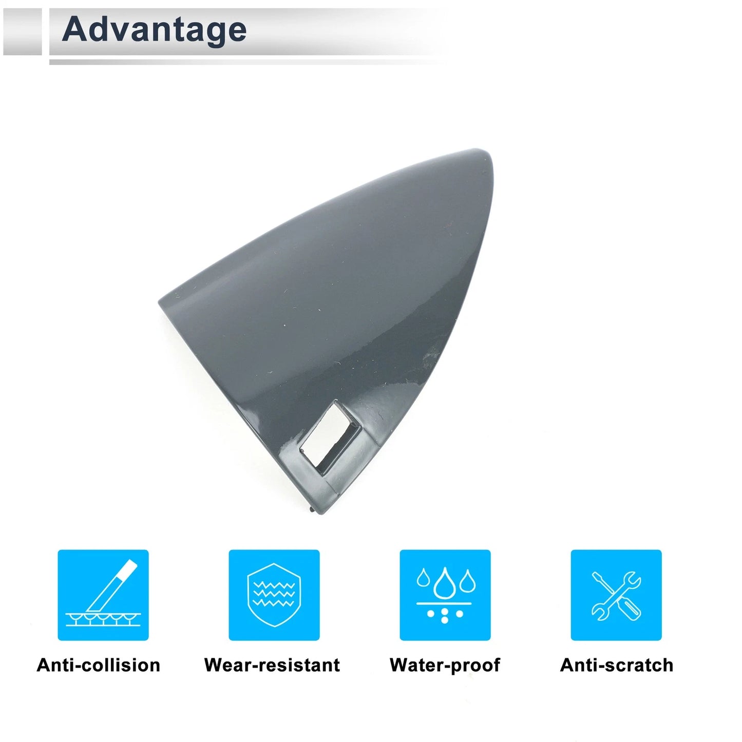 Front Left Door Handle Cover for Hyundai Elantra MK7 (2020–2023) No. 82652AA100 Gray