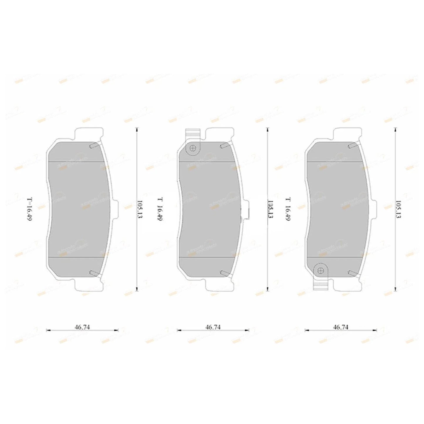 Rear Disc Brake Pad Set for Nissan Bluebird/Maxima/Pulsar (1993-2001)