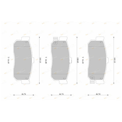 Rear Disc Brake Pad Set for Nissan Bluebird/Maxima/Pulsar (1993-2001)