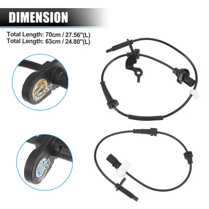 4 x ABS Wheel Speed Sensors for Acura TLX (2015-2020)