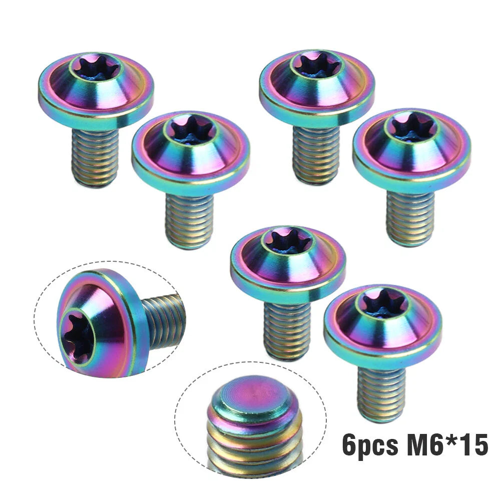 6 x M6x15mm Alloy Torx Head Screws for Motorcycle Bike
