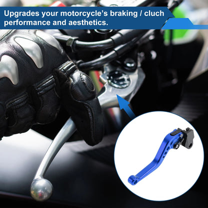 Short Brake Clutch Levers for Kawasaki Ninja 650R/ER-6F/EX650 (2017–2022) Blue