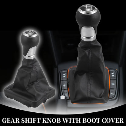 6 Speed Gear Shift Knob with Dust Cover for Audi A6 C6 4F (2004–2008)