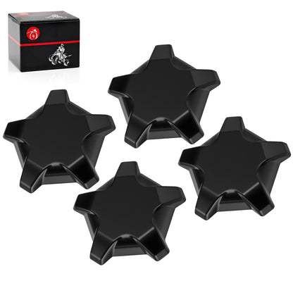 Set of 4 Matte Flash Black 5 Lug Rim Caps for Polaris RZR Turbo Pro R (2022–2024)