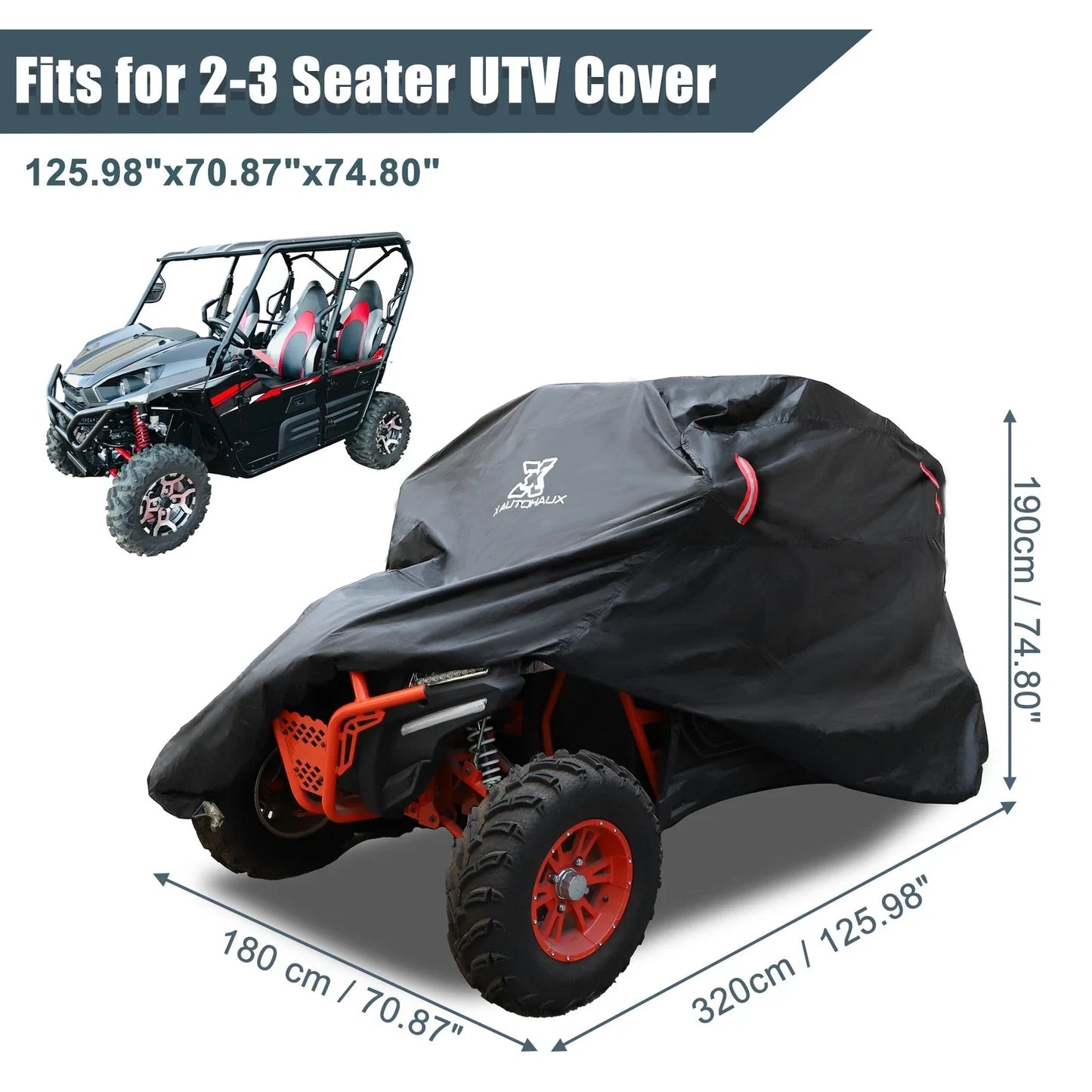 Waterproof 2-3 Seat UTV Cover for Polaris  - Rain Protection & Storage