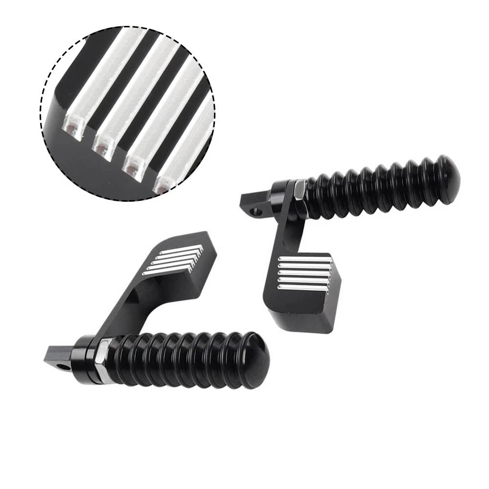 Black Spun Blade Front Axle Caps Nut Covers for Harley Softail Dyna