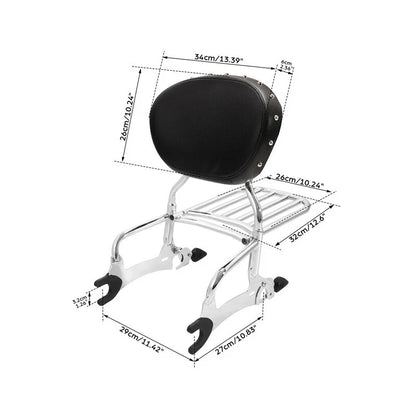 Backrest Sissy Bar & Luggage Rack for Indian Chieftain, Springfield (2014-2022)