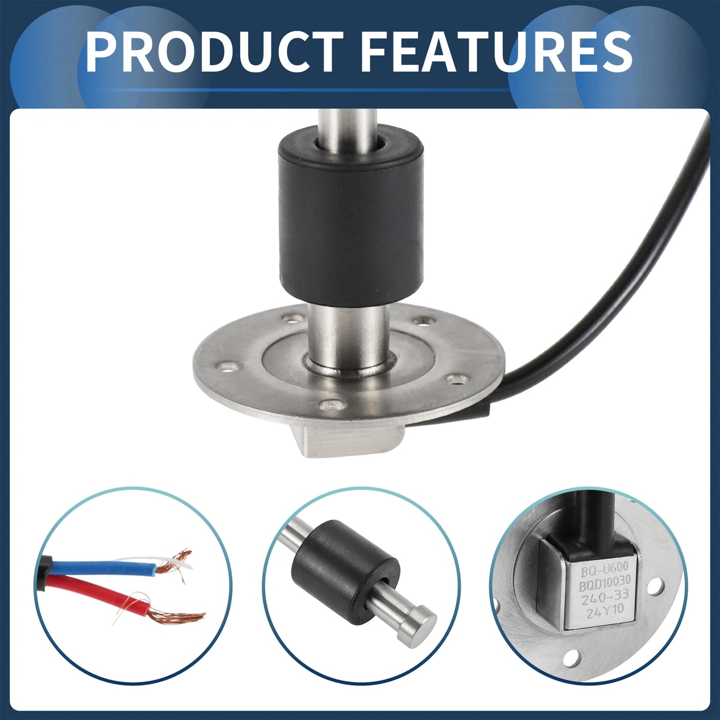 Fuel Sending Unit and Gauge Kit 240-33 Ohm for Boat Car Truck (600mm)