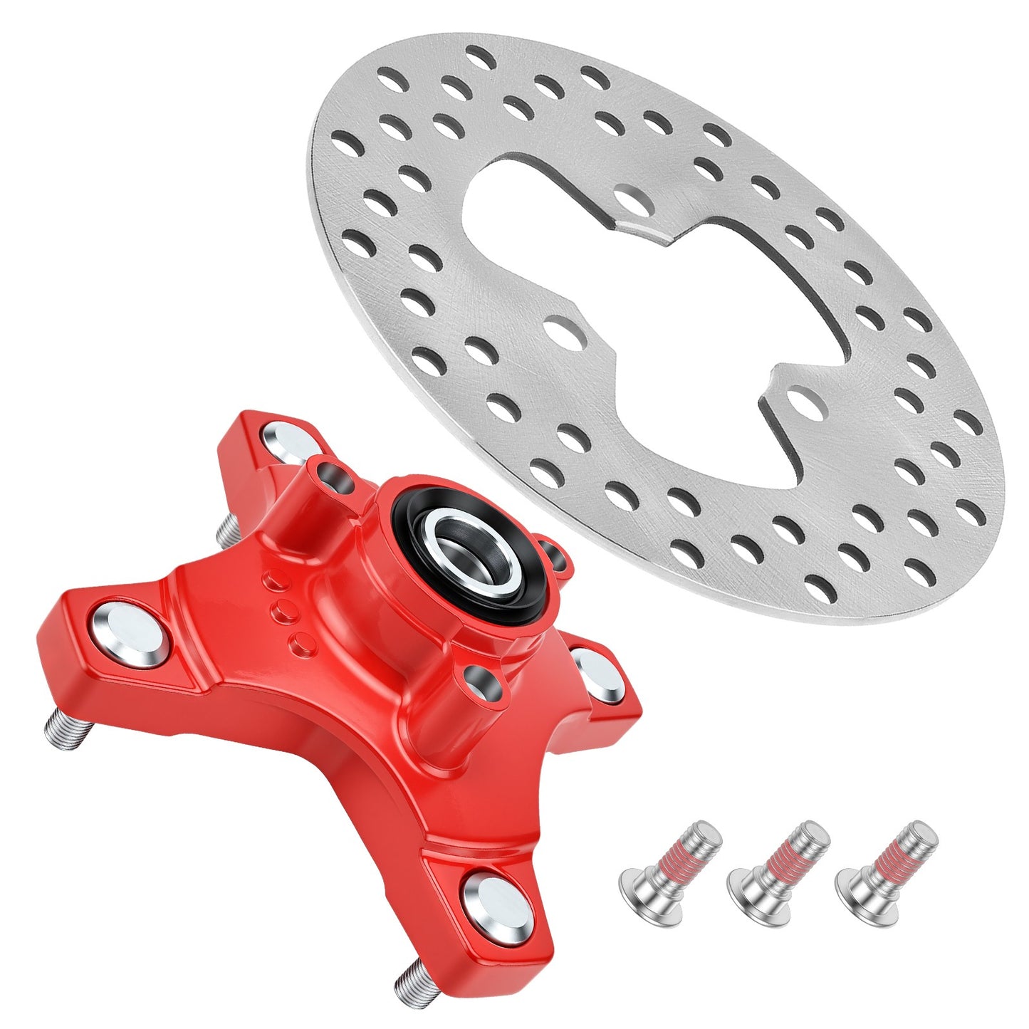 Red Wheel Hub with Brake Disc for Honda TRX400X (2009–2014)