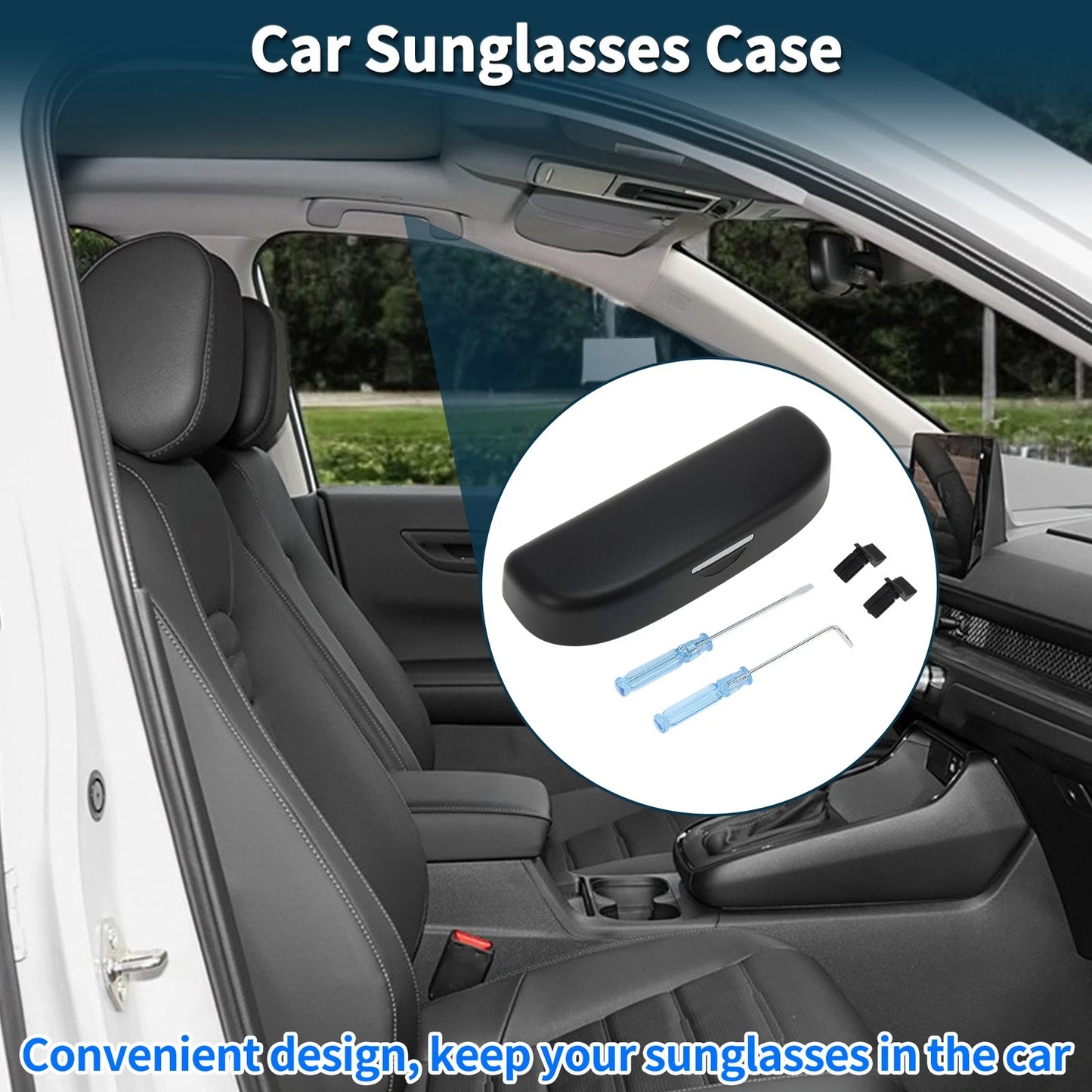 Sunglasses Case for Toyota Corolla E210 (2019–2024) Black Set of 1