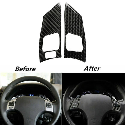 REAL CARBON FIBER Steering Wheel Button Cover for LEXUS IS (2006–2012)