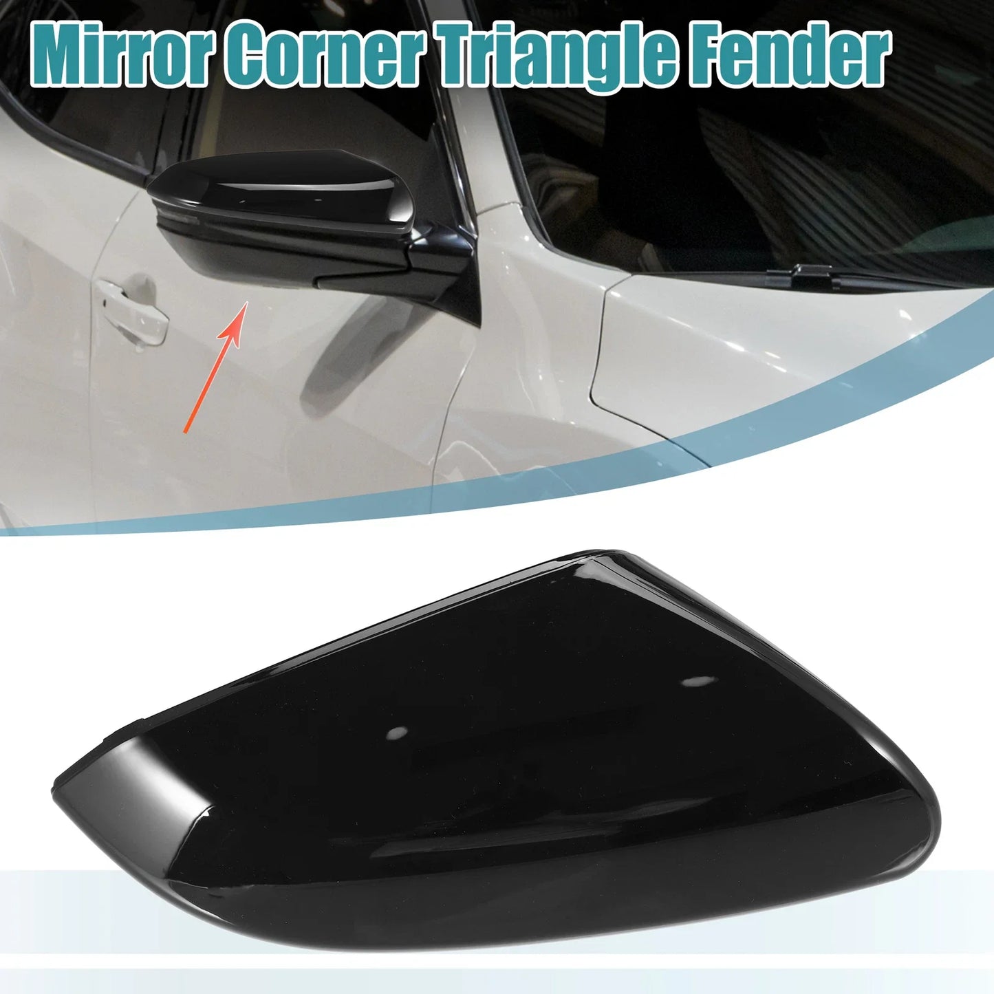 Corner Triangle Fender Cover Trim Right Side for Honda Civic (2016-2021) Black
