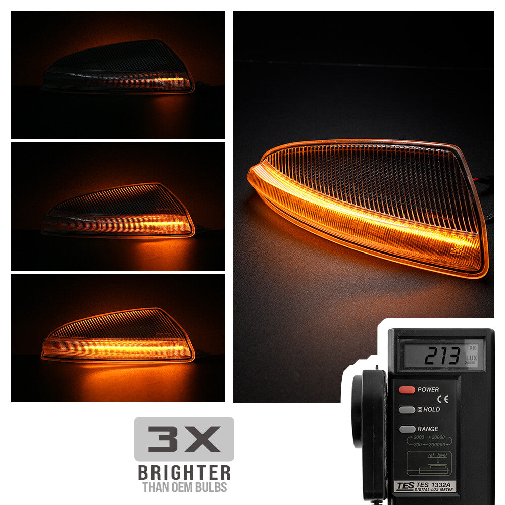 Dynamic LED Door Mirror Turn Signal Light for Mercedes Benz W204/164 (2008–2010)