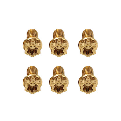 6pcs M8x35mm Titanium Torx Head Flange Screws for Motorcycle Bike