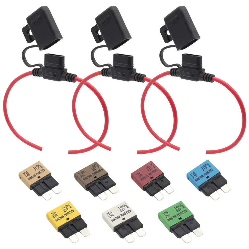 Resettable Fuse Breaker Kit with Holder for Car RV