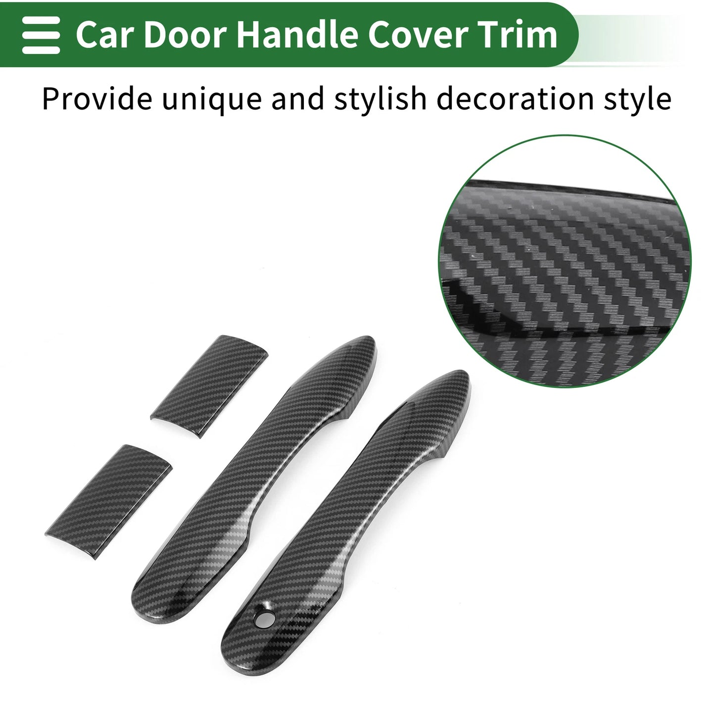 Car Door Handle Cover Trim for Toyota HiAce (2019–2020) Black