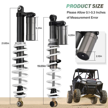 Air Shocks Absorbers Front/Rear 2 x Polaris RZR S 800 EFI (2009–2012)