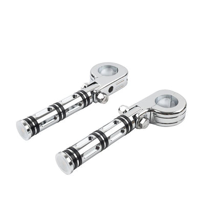 Engine Guard Bar Foot Pegs for Harley Yamaha (25-32mm, Chrome)