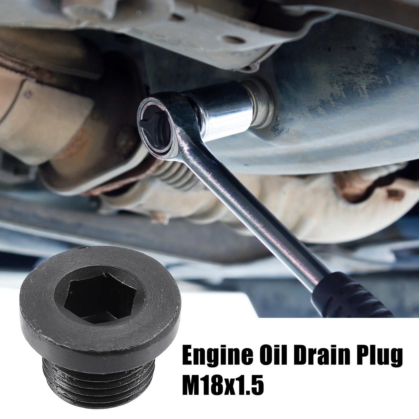 Set of 4 M18x1.5 Engine Oil Drain Plug Screws with Gasket for BMW Mazda