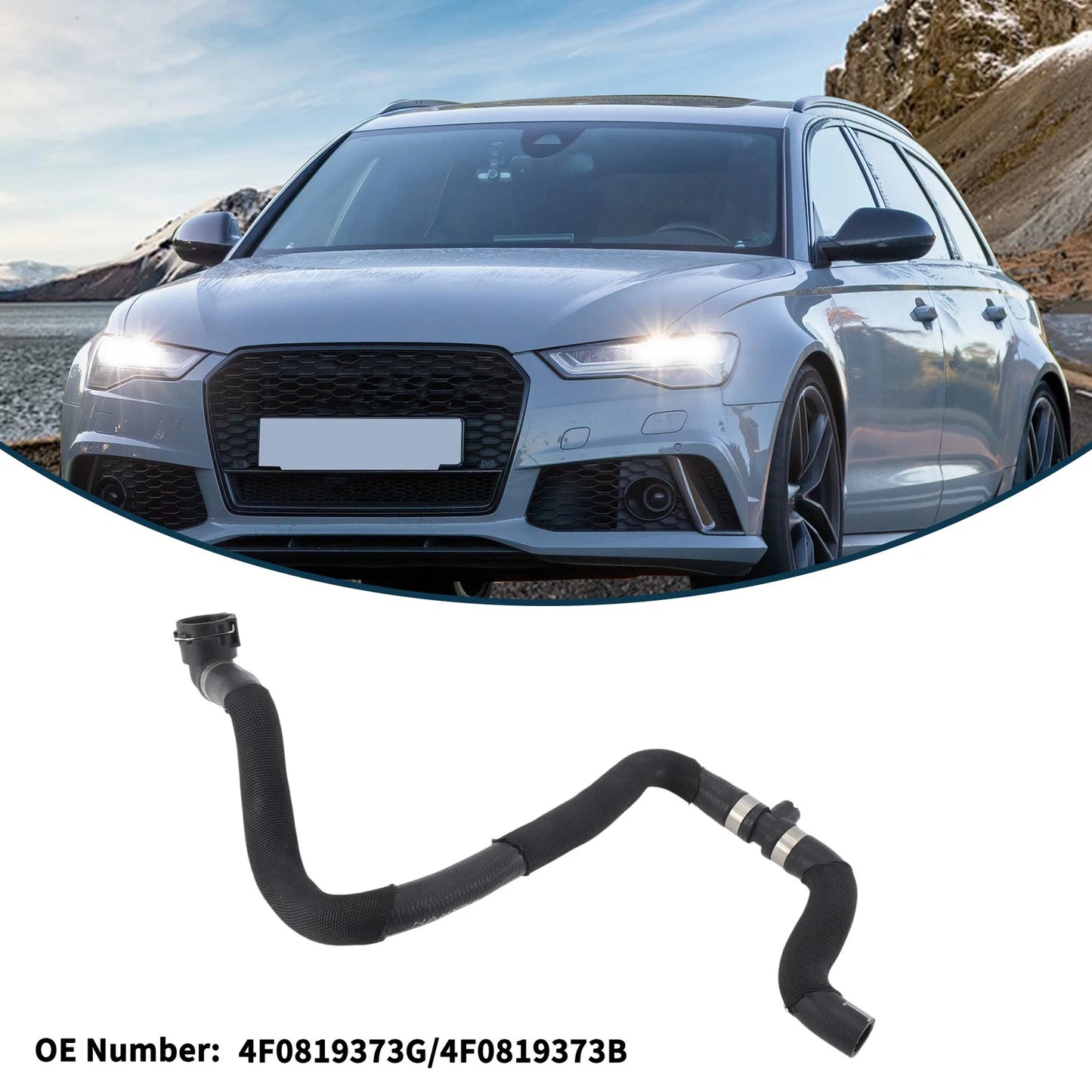 Radiator Hose for Audi A6 (2006–2011) 4F0819373G/4F0819373B Rubber