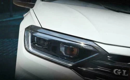2 x Carbon fiber ABS Headlamps Brow Trim for VW Jetta (2019–2021)