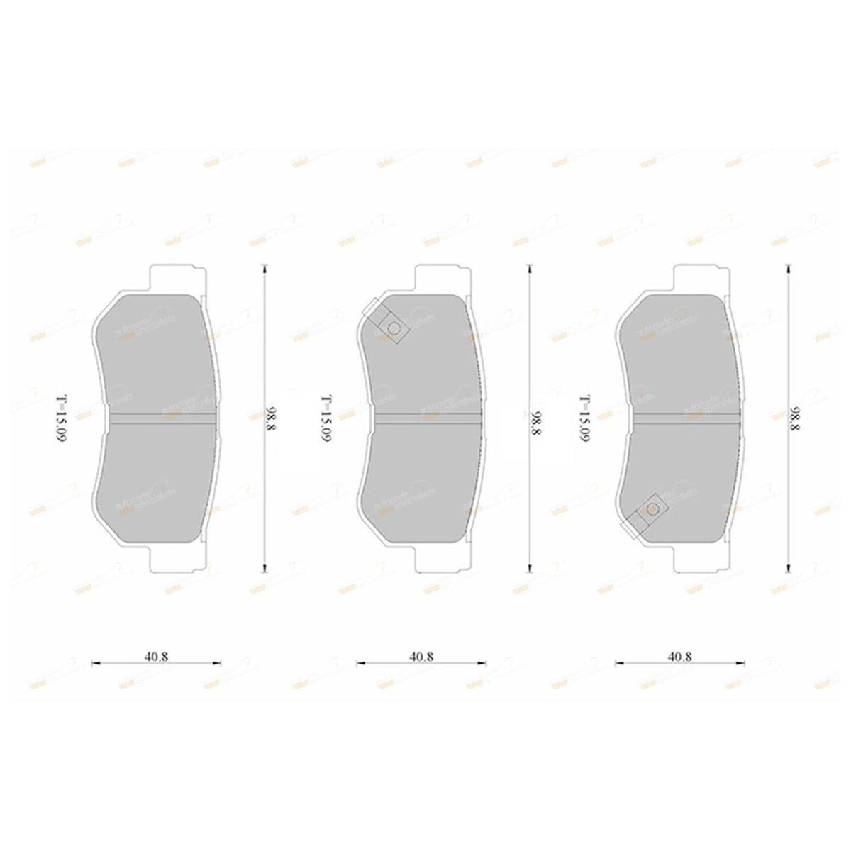 Rear Disc Brake Pads Set for Kia Magentis (2006–2009)