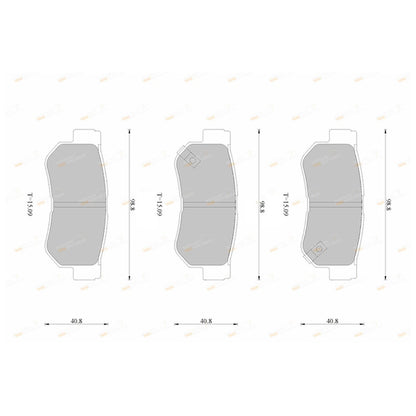 Rear Disc Brake Pads Set for Kia Magentis (2006–2009)