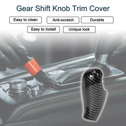 Gear Shift Knob Cover Decal Sticker for BMW 5/6/7 Series Carbon Fiber Black