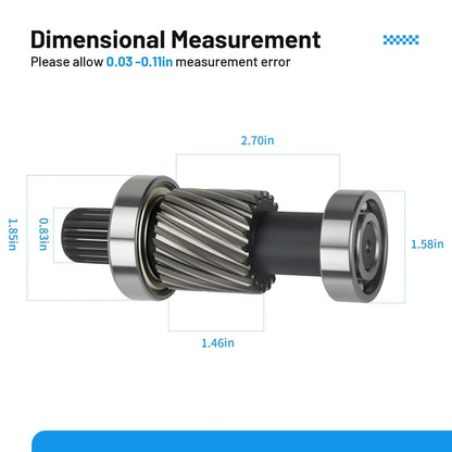 Input Shaft Kit 21-Tooth 1.5 Gear for ezgo Electric (1988–1996)