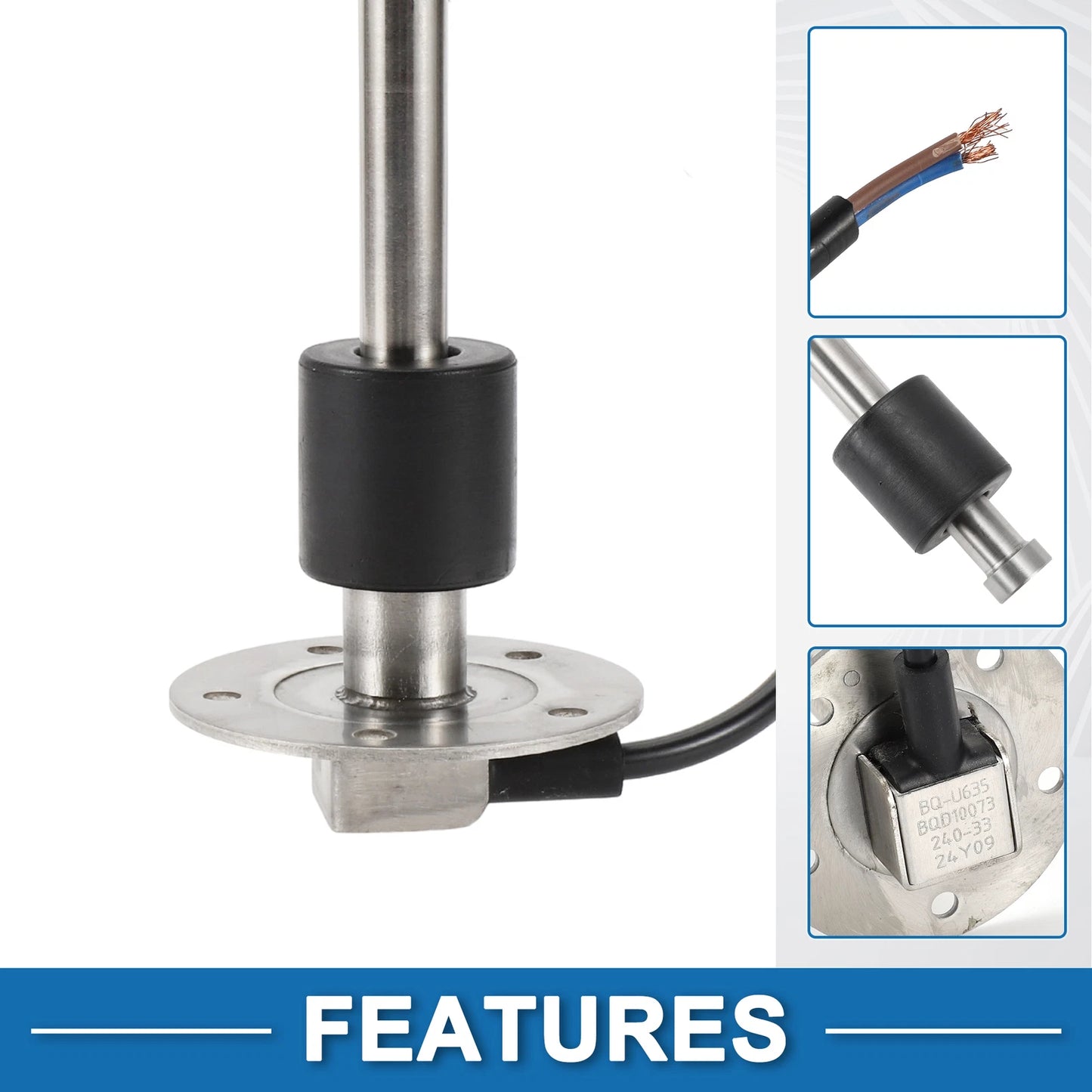 Fuel Sending Unit and Gauge Kit 240-33 Ohm for Boat Car Vehicle